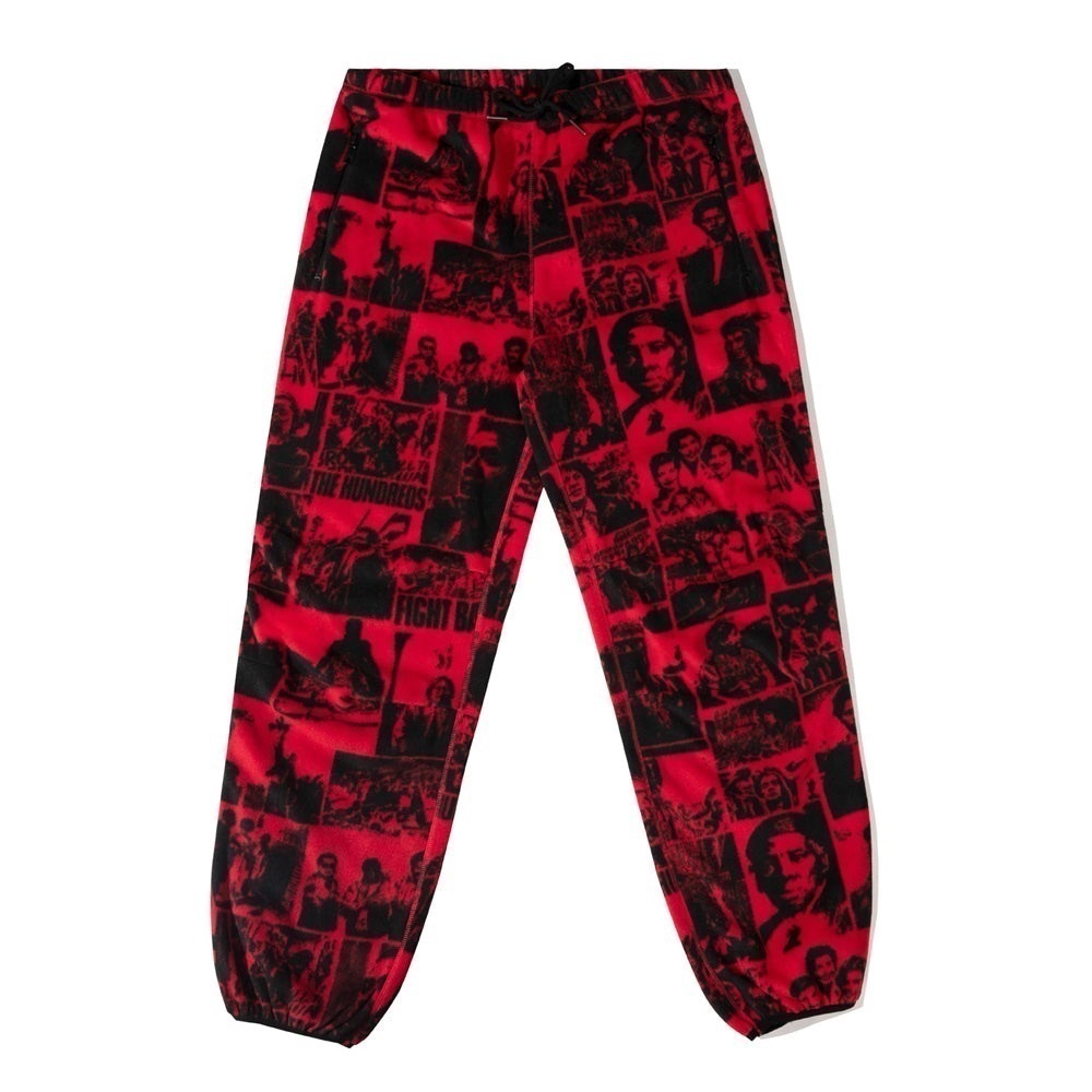 Rare The Hundreds freedom fighters Resist Sweatpants Red/black men’s size xl new